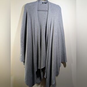 M Made in Italy Women's Draped Shawl/Poncho - Grey